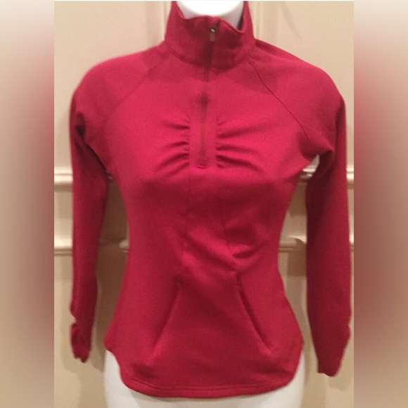 Alpine Design Tops - Alpine Design Fleece Women's Pullover Size XS Cranberry 1/4 Zip Long Sleeve